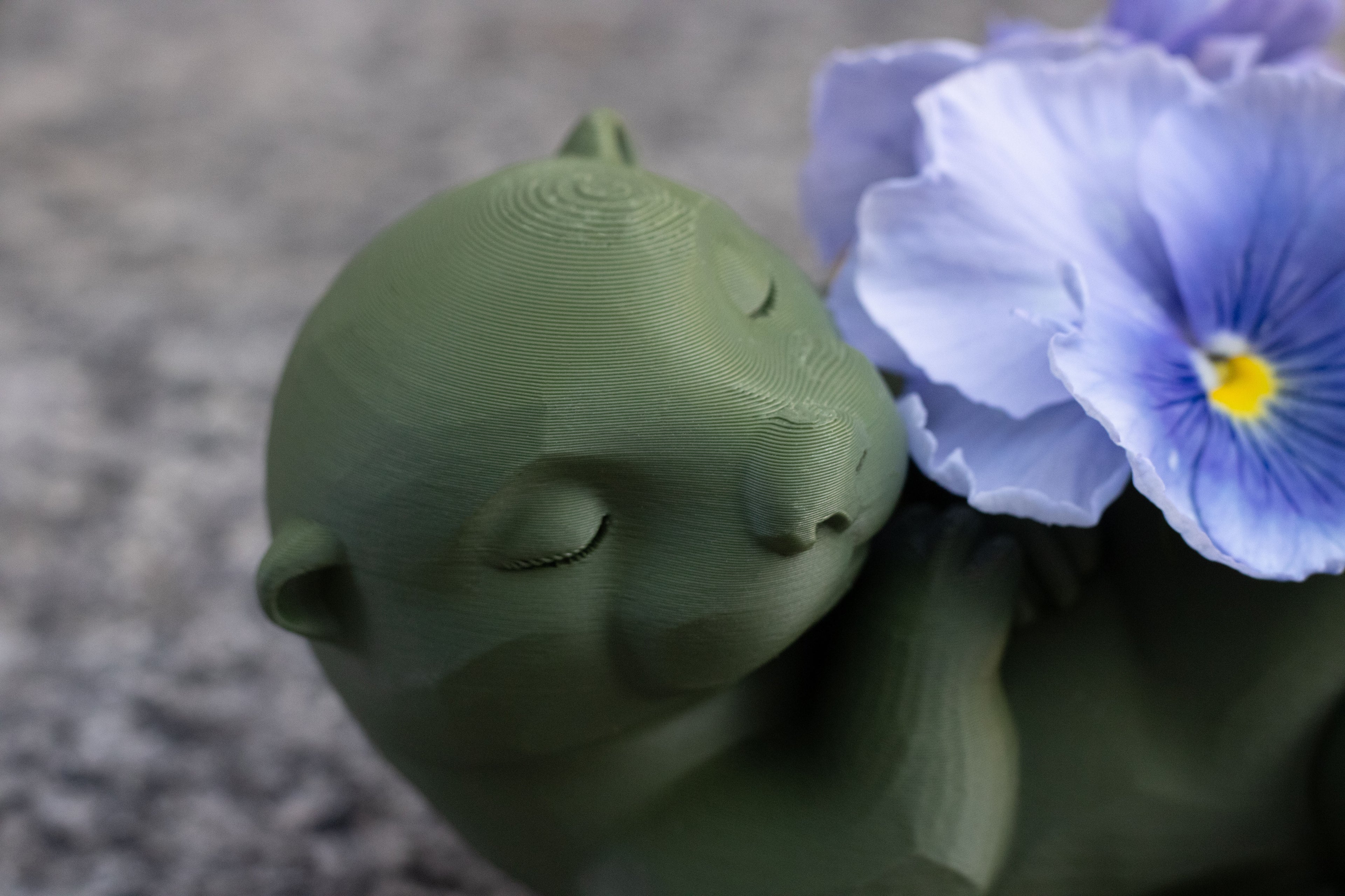 Sleeping Otter Planter, Sage Green Succulent Pot