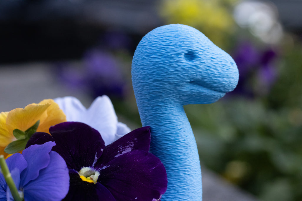 Dinosaur Planter, Baby Blue Succulent Pot